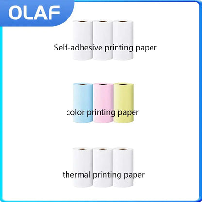 Mini Printer Thermal Paper Label Sticker Colorful Adhesive Self-adhesive Paper